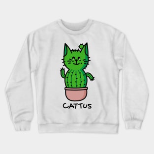 Cat as a cactus Crewneck Sweatshirt